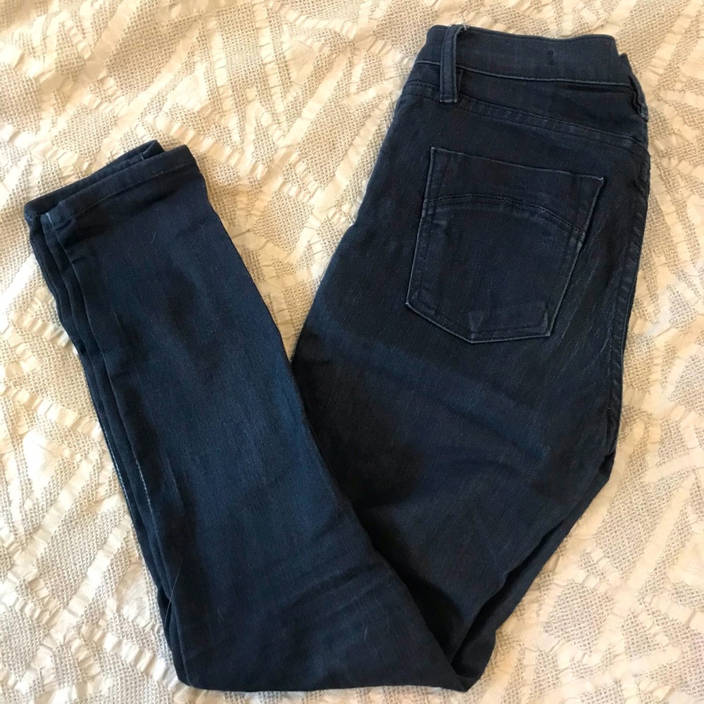 Free People High Rose Dark Wash Skinny Jeans